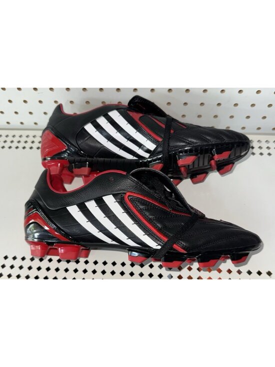 RARE 2009 Adidas Absolado PS TRX FG Mens Leather Soccer Cleats Size 11 Black Red main image 8